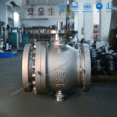 2" - 48" Cast Trunnion Ball Valve Cấu trúc thân chống cháy nổ an toàn