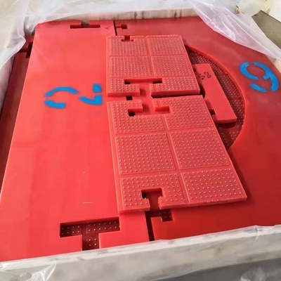 Đỏ Anti Skid Mat ZP loại Rotary Atble 30mm nhựa không trượt Mat cho khoan