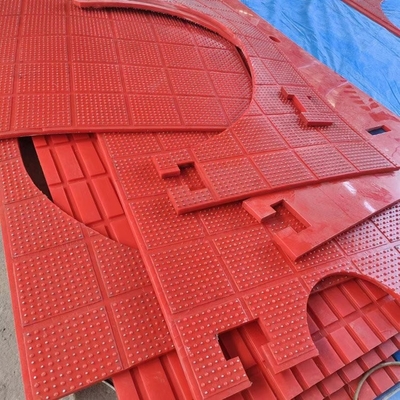 Đỏ Anti Skid Mat ZP loại Rotary Atble 30mm nhựa không trượt Mat cho khoan