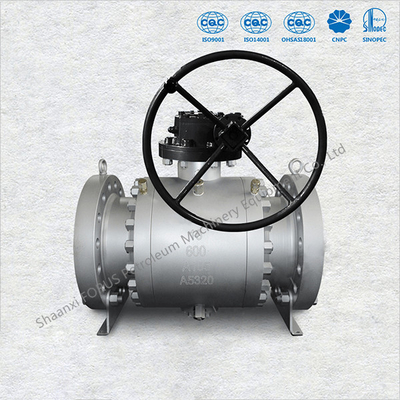 Van bi Trunnion giả mạo Cơ chế đóng kín cao và hoạt động mô-men xoắn thấp
